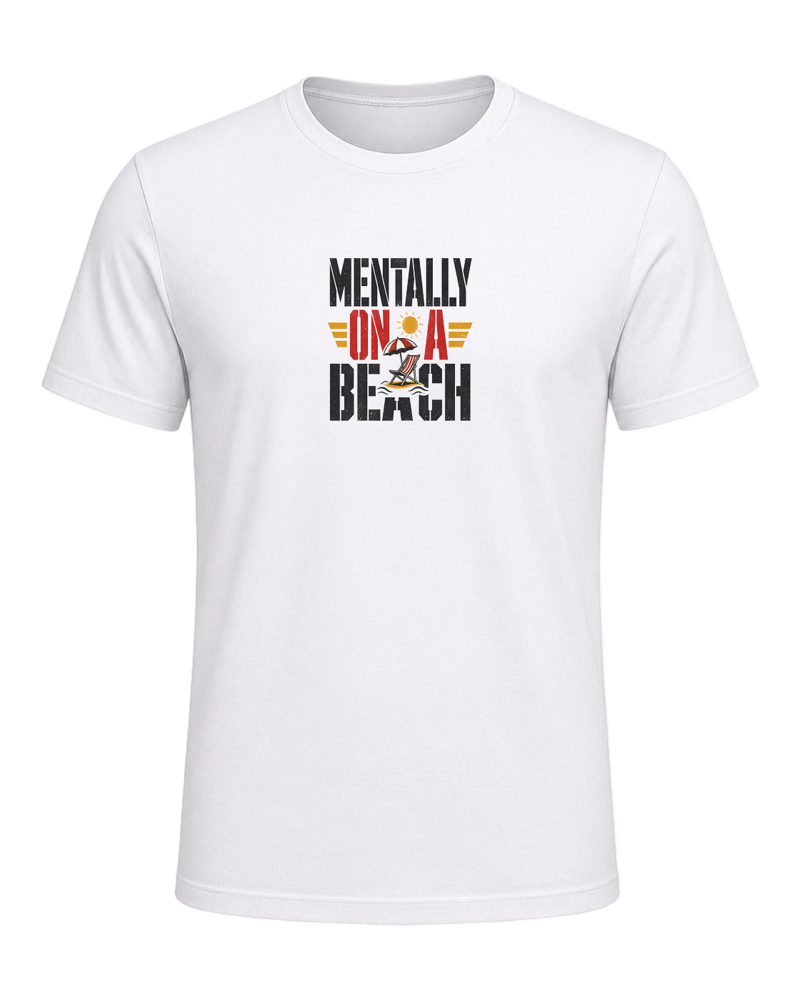 MENTALLY ON A BEACH — White