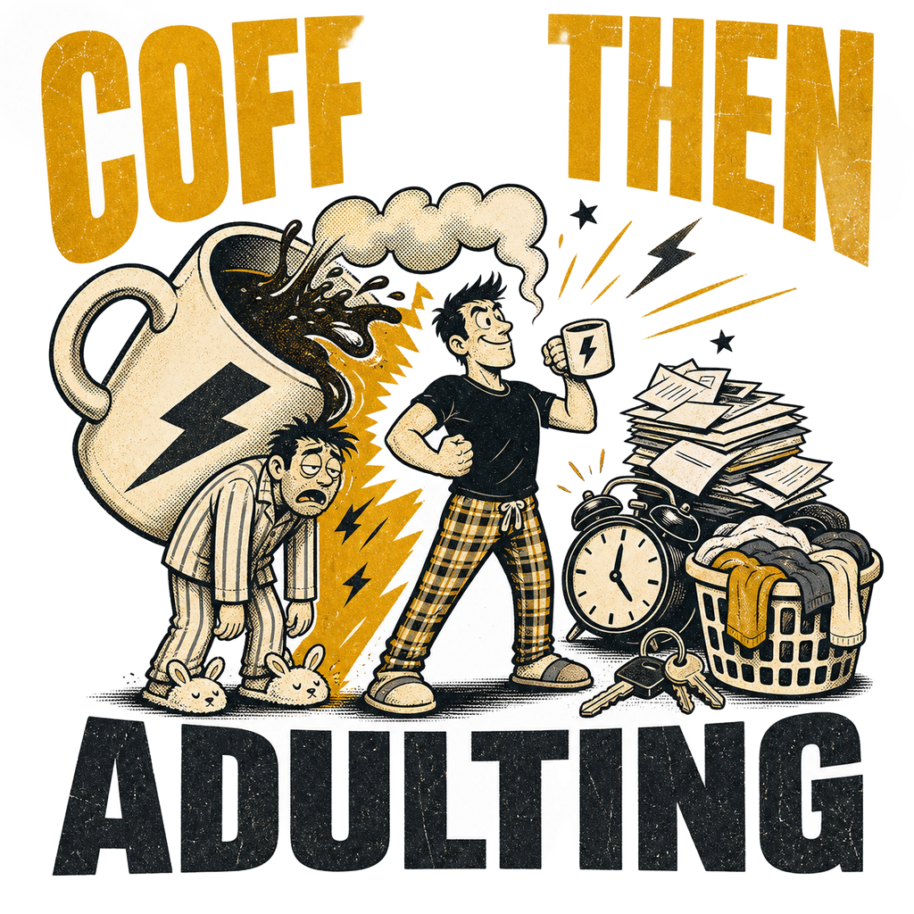 COFFEE THEN ADULTING