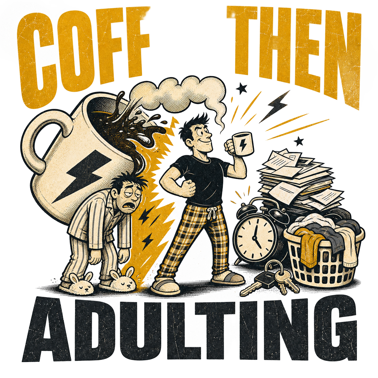 COFFEE THEN ADULTING