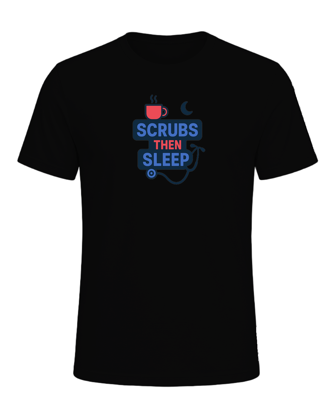 SCRUBS THEN SLEEP — Black