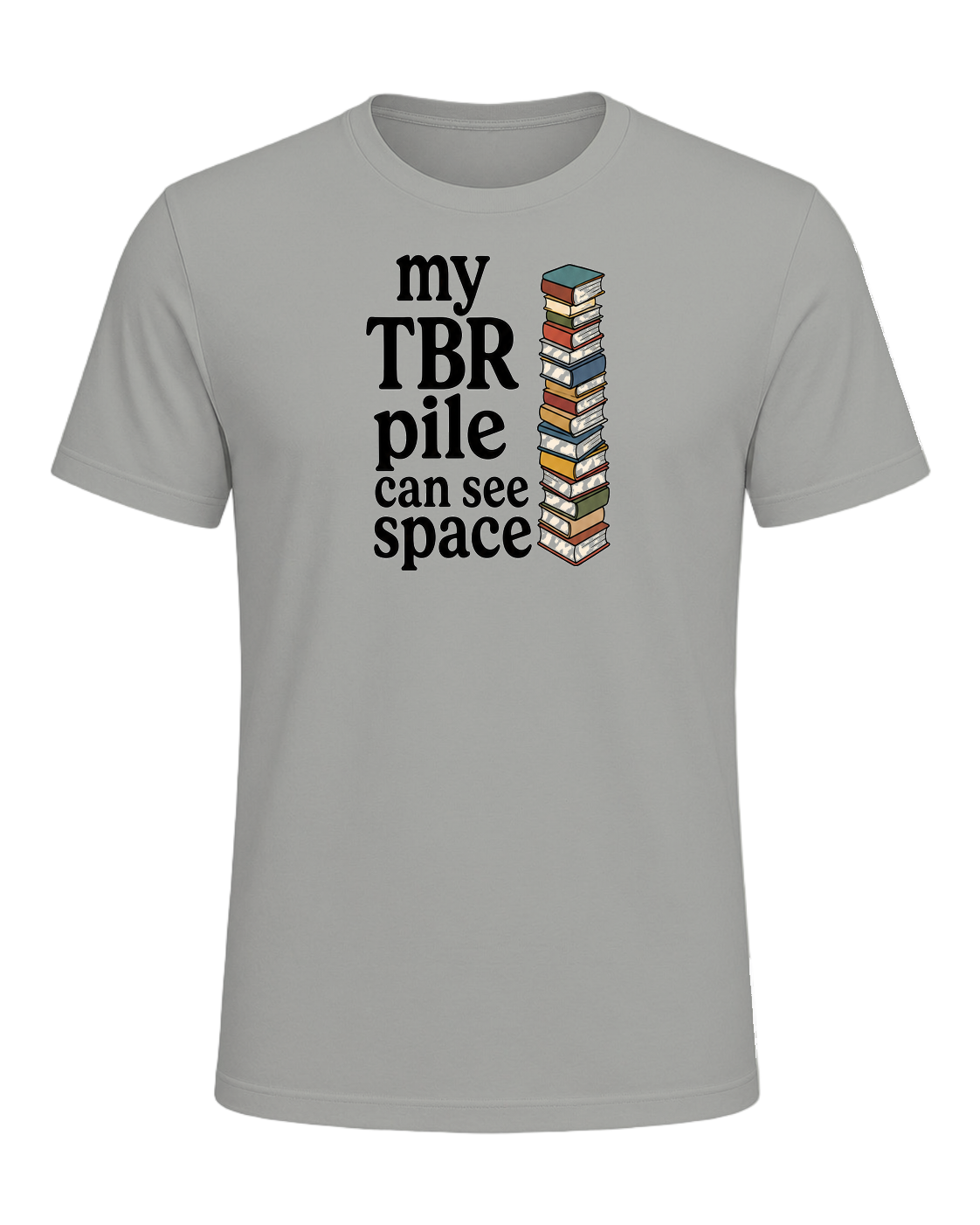 my TBR pile can see space — Gray