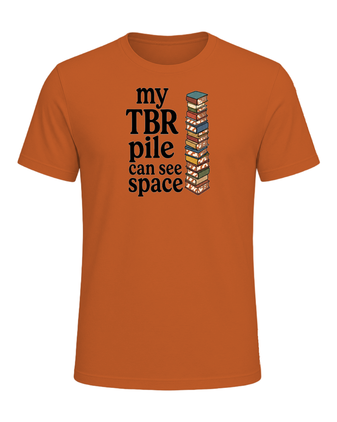 my TBR pile can see space — Orange