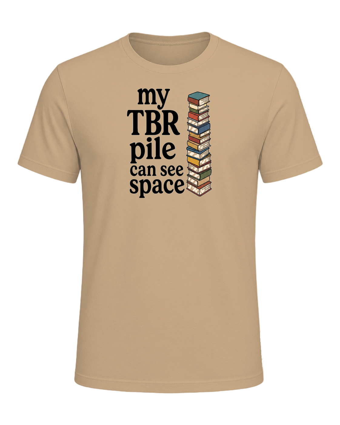 my TBR pile can see space — Tan