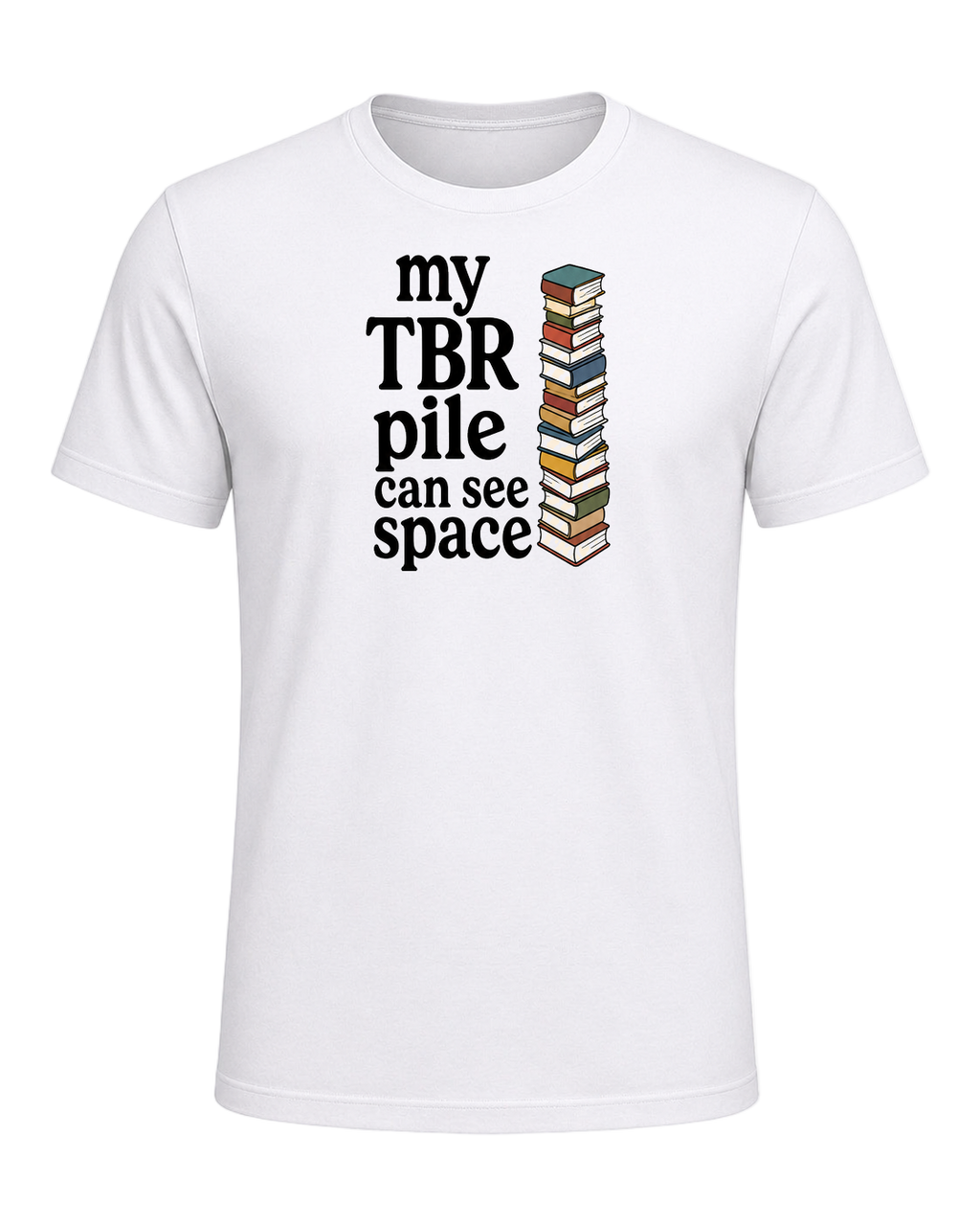 my TBR pile can see space — White