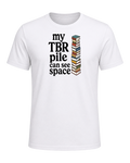 my TBR pile can see space — White
