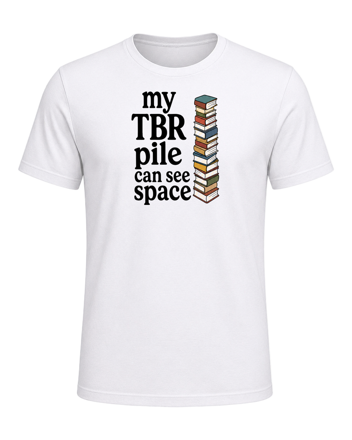my TBR pile can see space — White