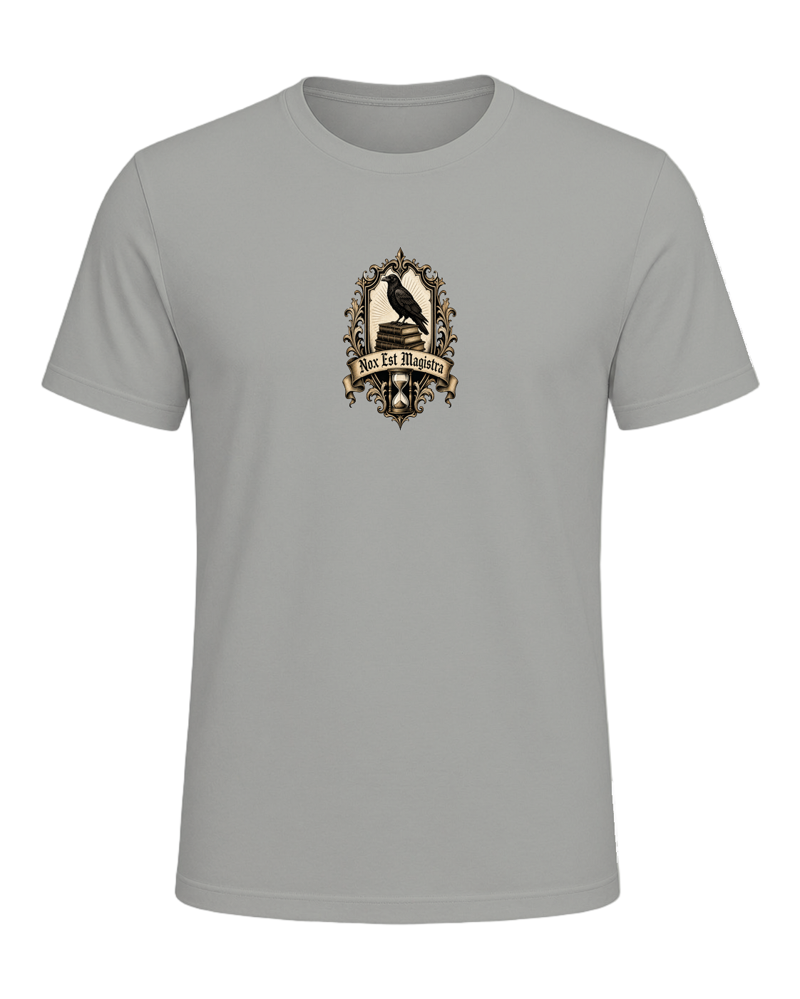 Latin Motto Crest — Gray