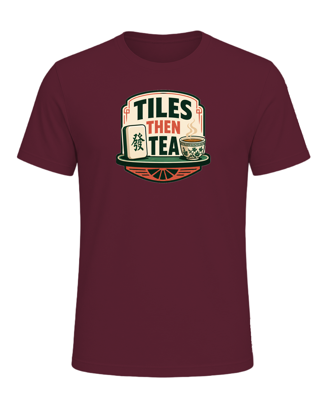 TILES THEN TEA — Maroon