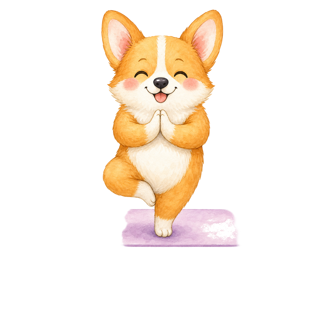 Corgi + Yoga
