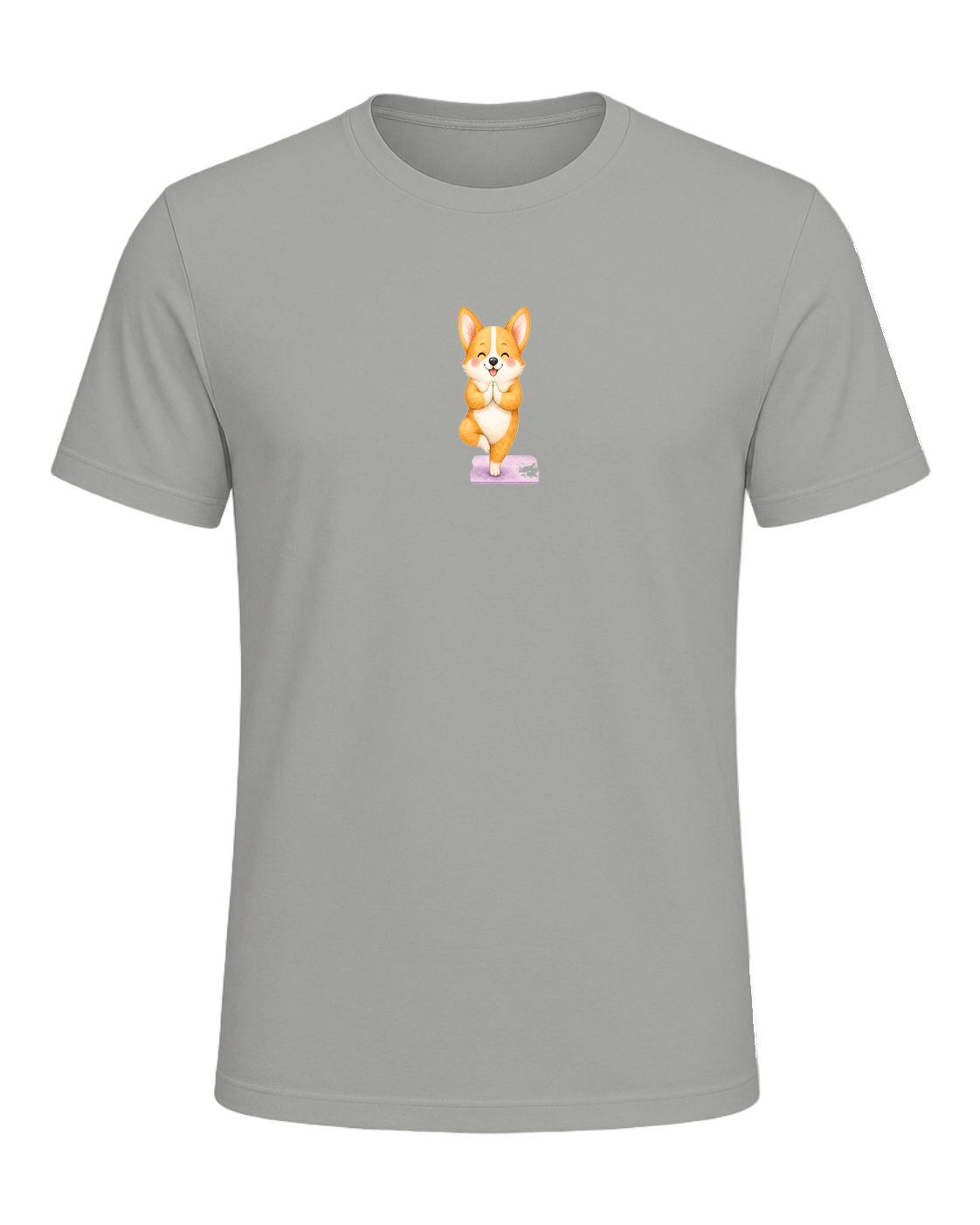 Corgi + Yoga — Gray