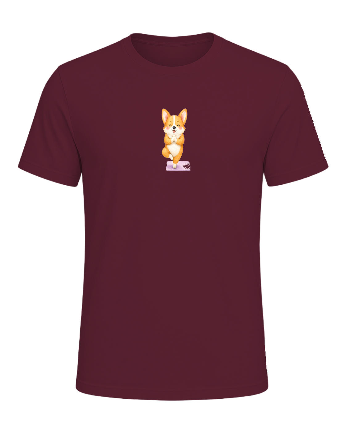 Corgi + Yoga — Maroon