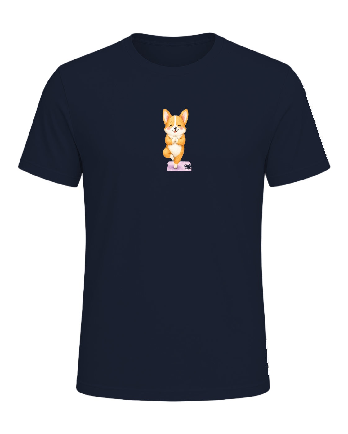 Corgi + Yoga — Navy
