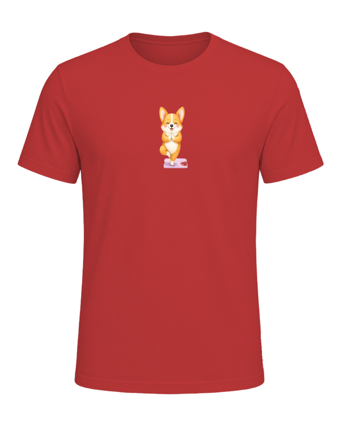Corgi + Yoga — Red