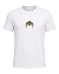 Jumping Spider Close-up Art — White