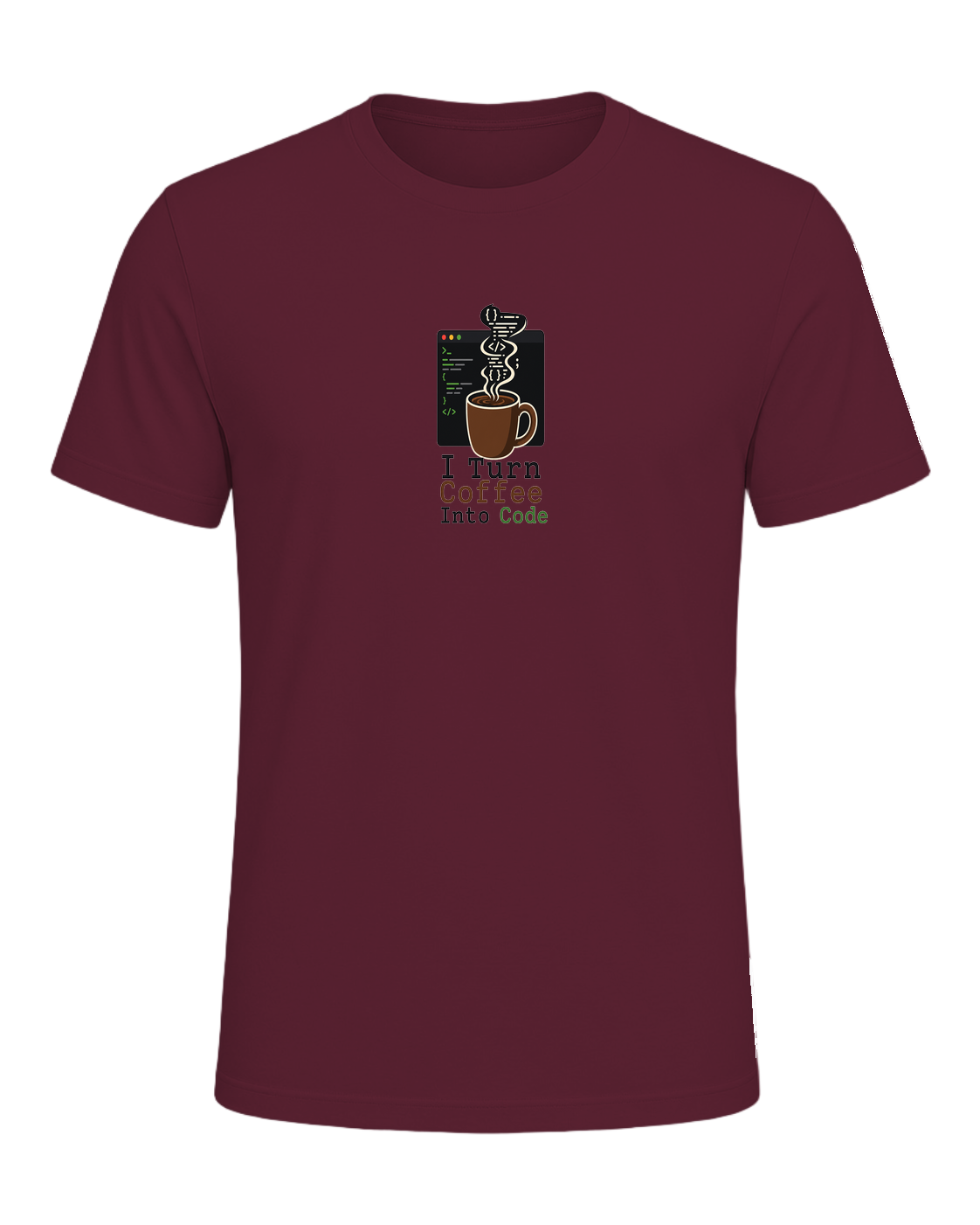 Coffee + Programmer — Maroon