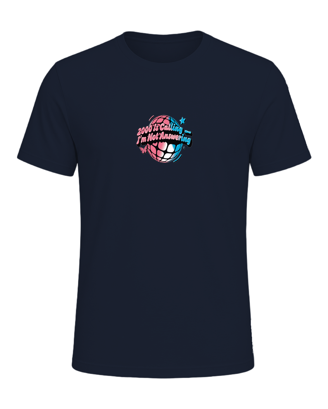 Y2K Chrome Style — Navy