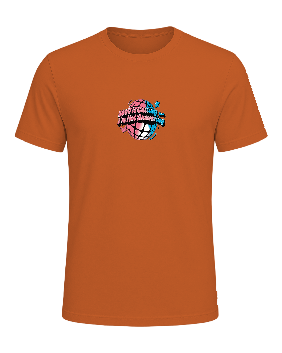 Y2K Chrome Style — Orange