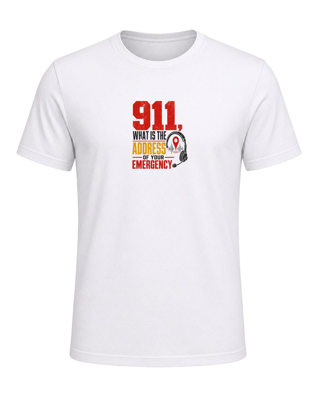 911, what is the address of your emergency — White