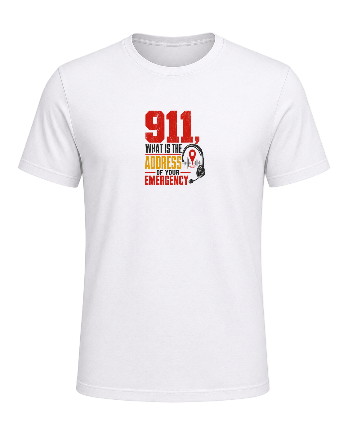 911, what is the address of your emergency — White