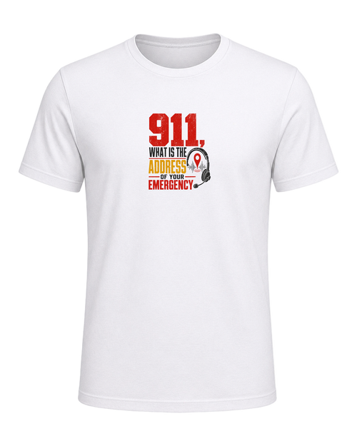 911, what is the address of your emergency — White