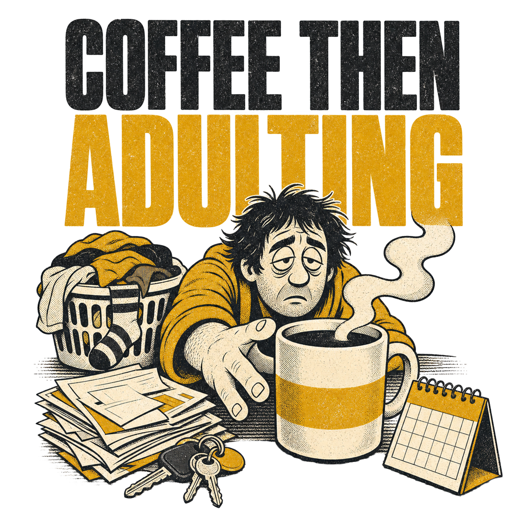 COFFEE THEN ADULTING