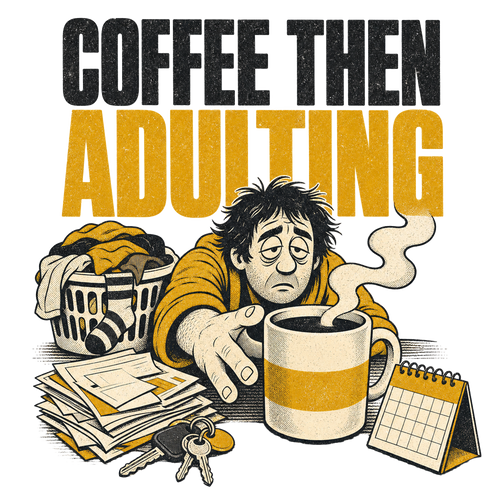COFFEE THEN ADULTING