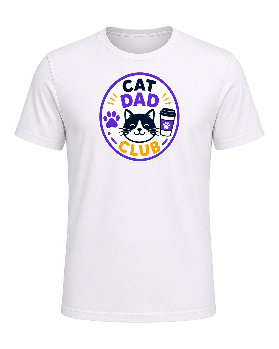 CAT DAD CLUB — White