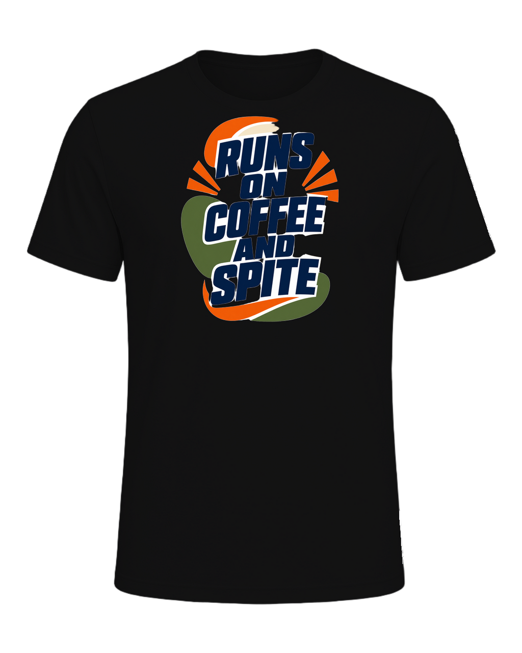 RUNS ON COFFEE AND SPITE — Vintage Black