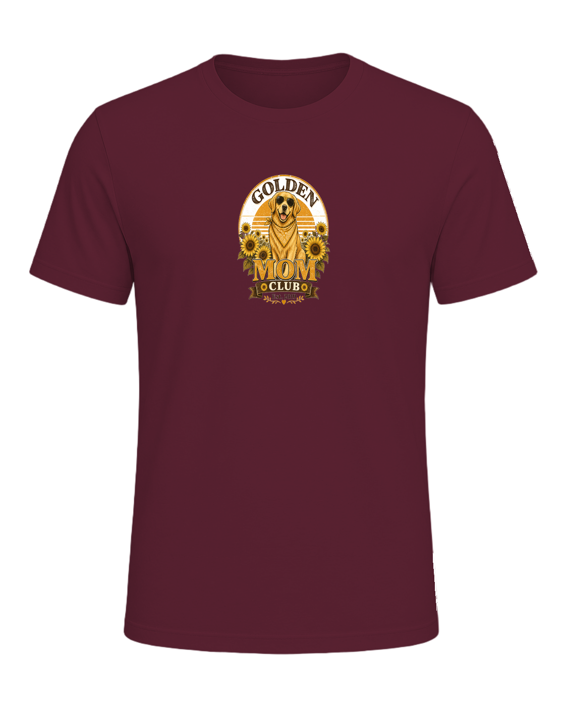 Golden Retriever Mom — Maroon