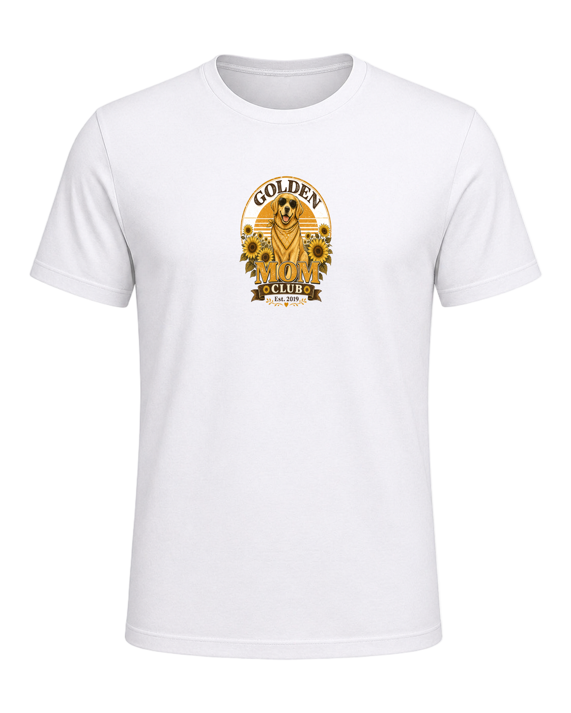 Golden Retriever Mom — White