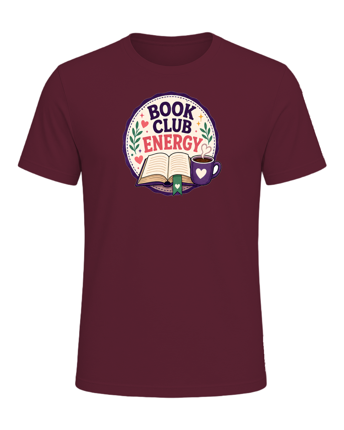 BOOK CLUB ENERGY — Maroon