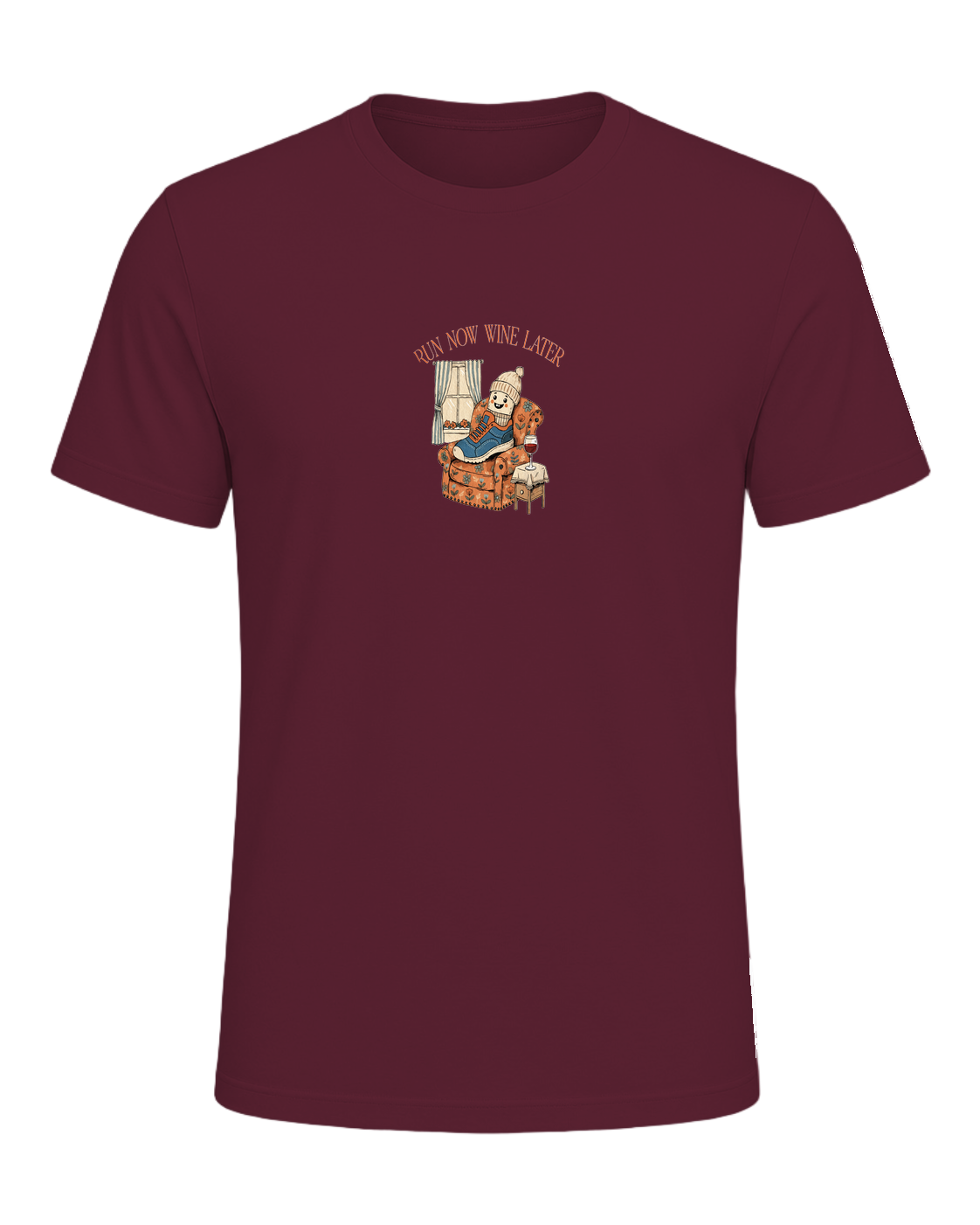 RUN NOW WINE LATER — Maroon