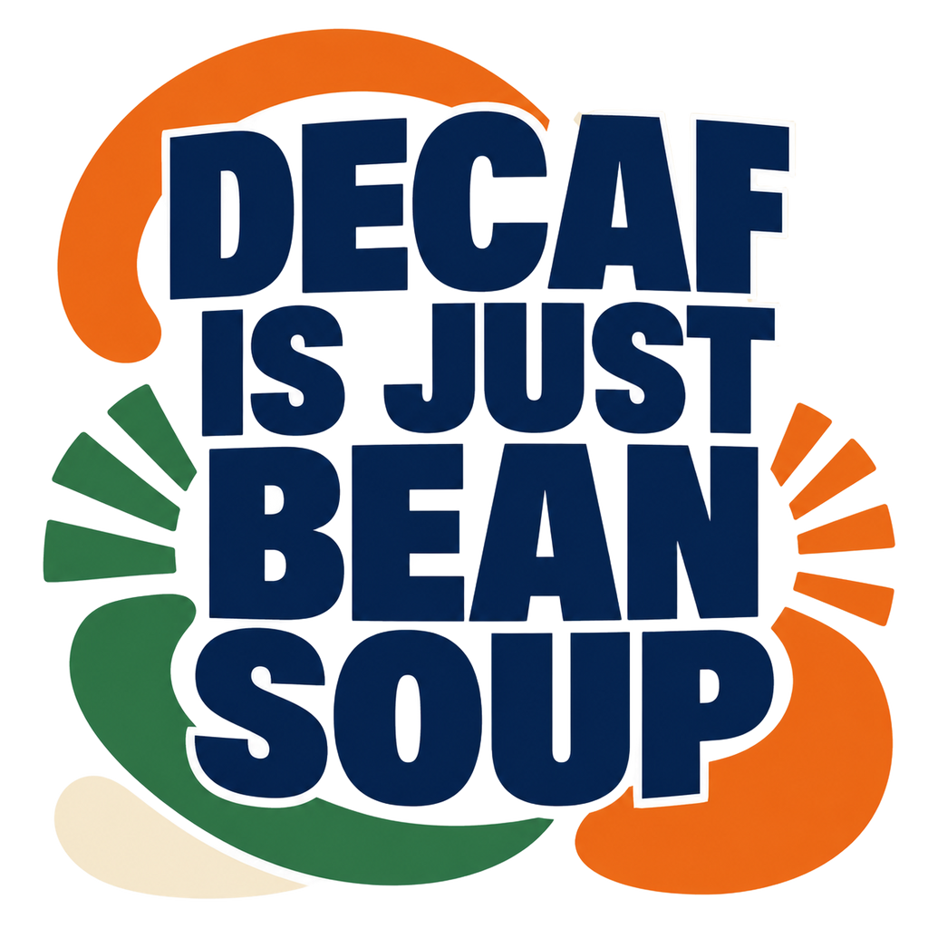 DECAF IS JUST BEAN SOUP
