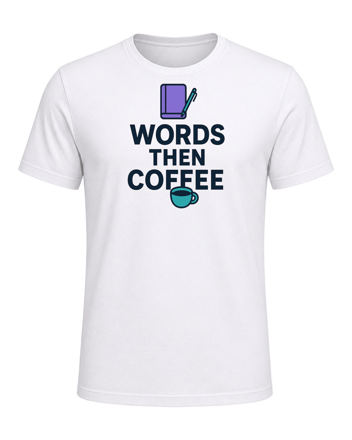 WORDS THEN COFFEE — White
