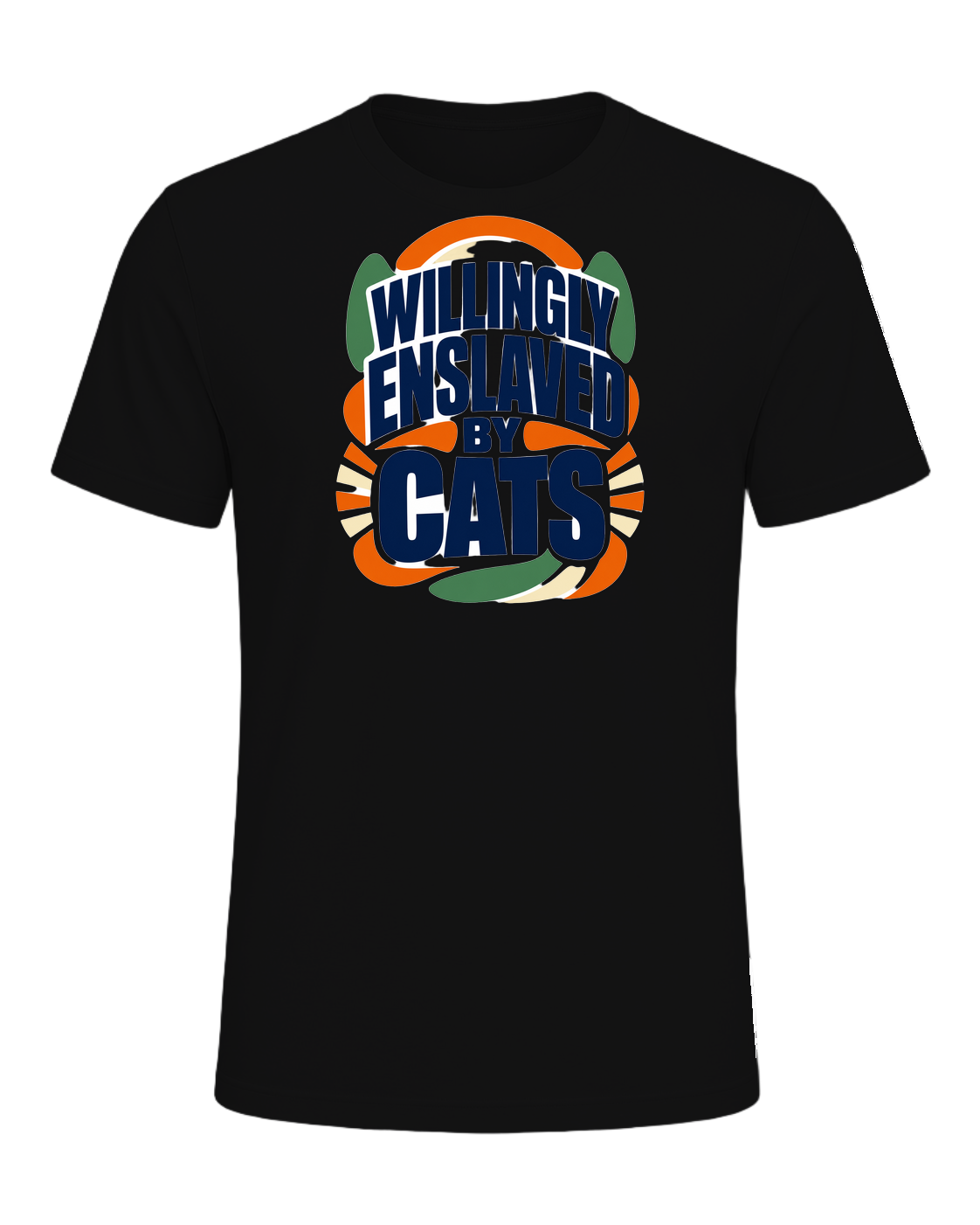 WILLINGLY ENSLAVED BY CATS — Vintage Black