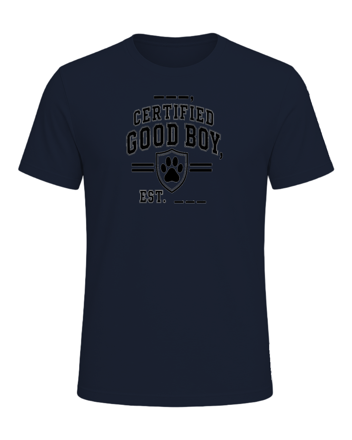 ___, certified good boy, est. ____ — Navy