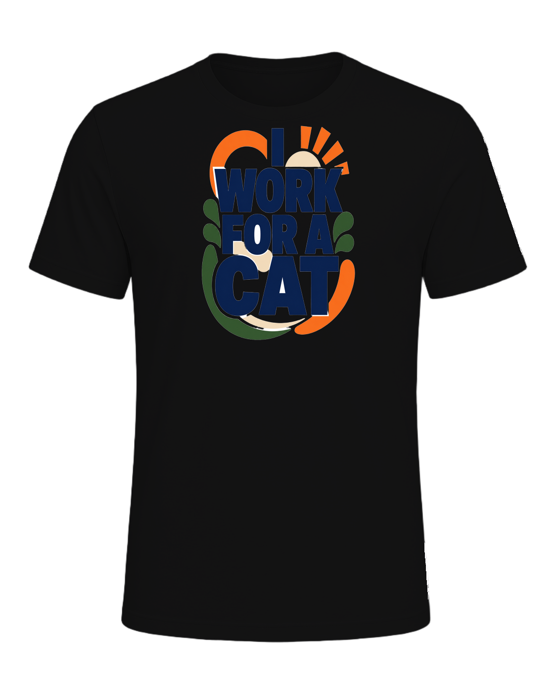 I WORK FOR A CAT — Vintage Black