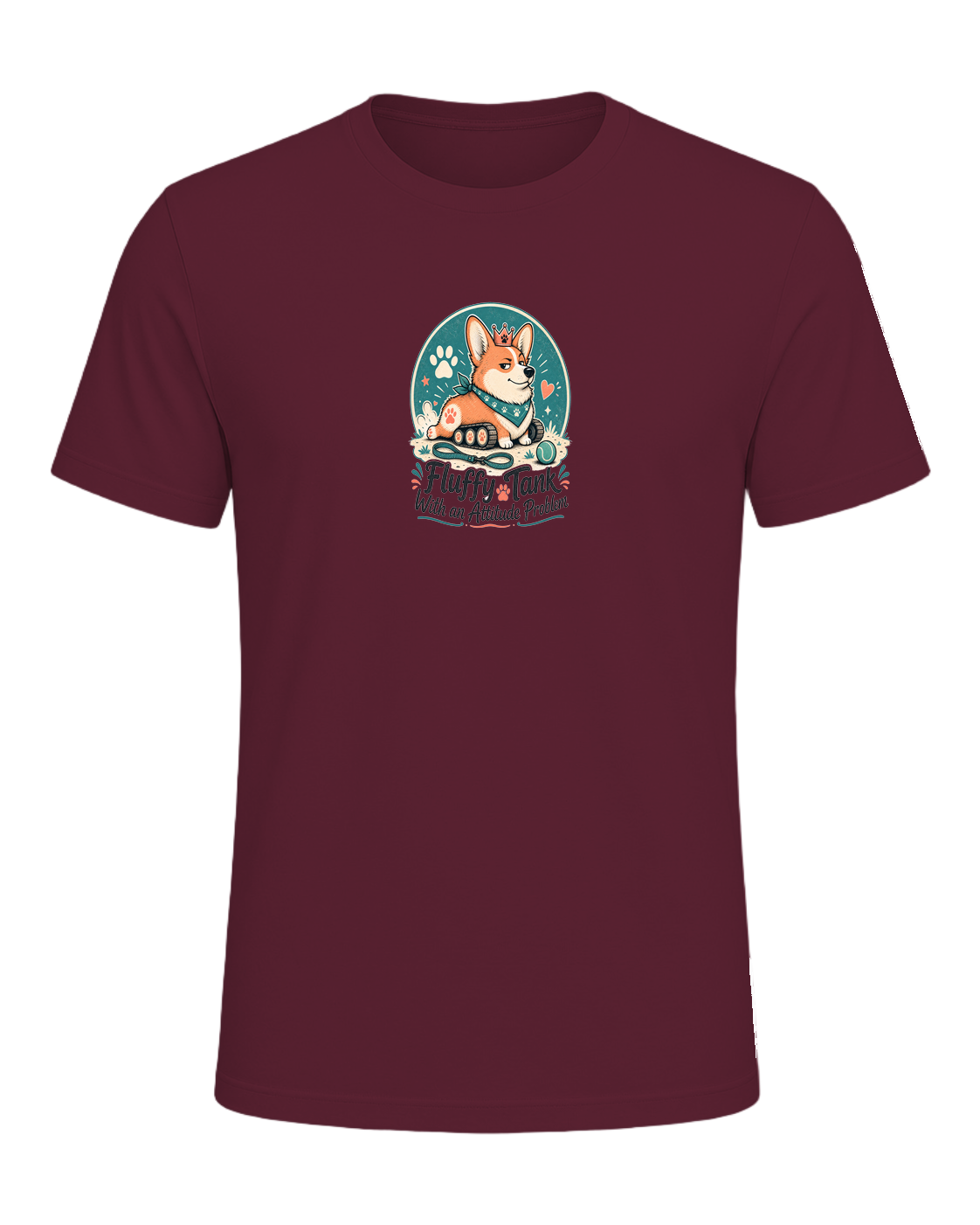 Fluffy Tank With an Attitude Problem — Maroon