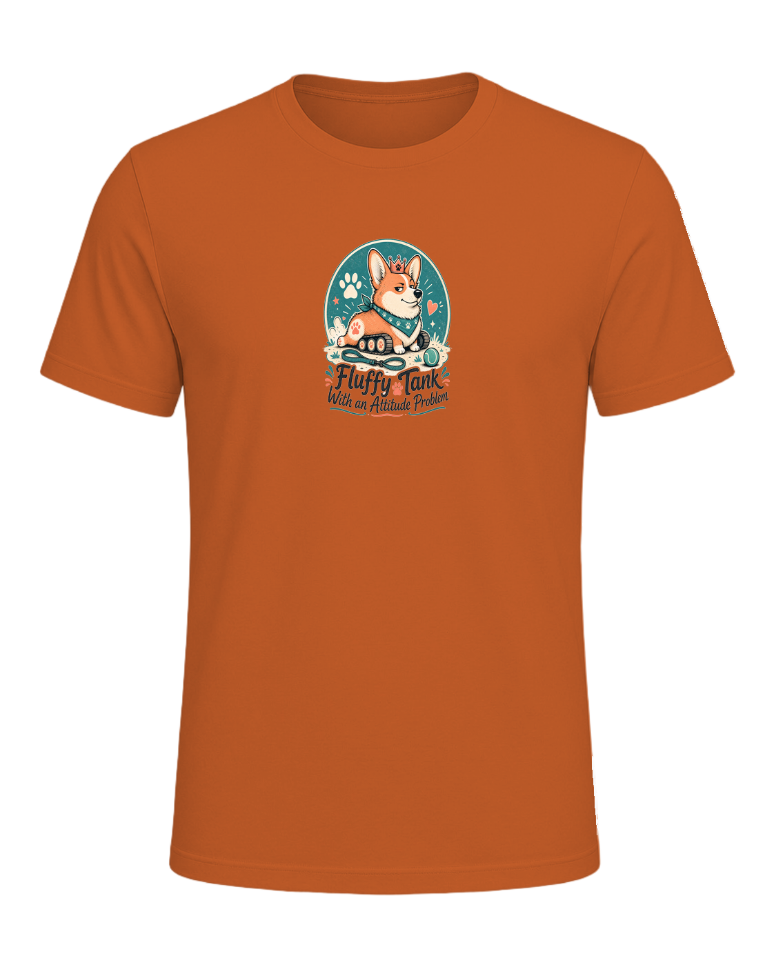 Fluffy Tank With an Attitude Problem — Orange