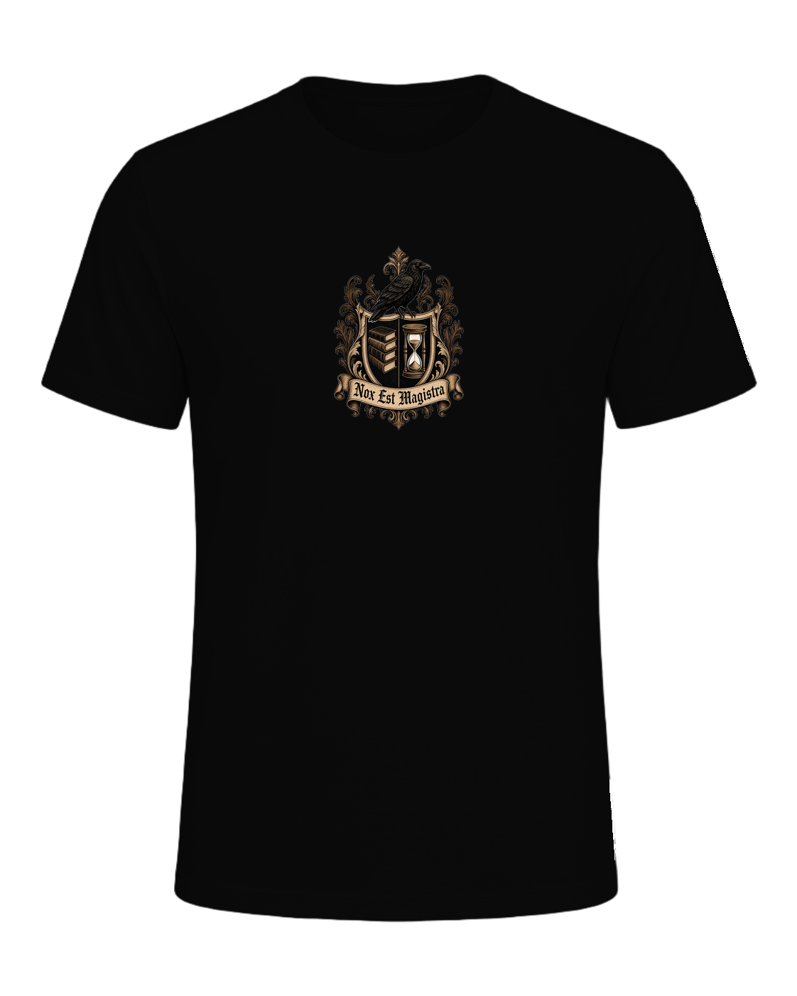Latin Motto Crest — Black