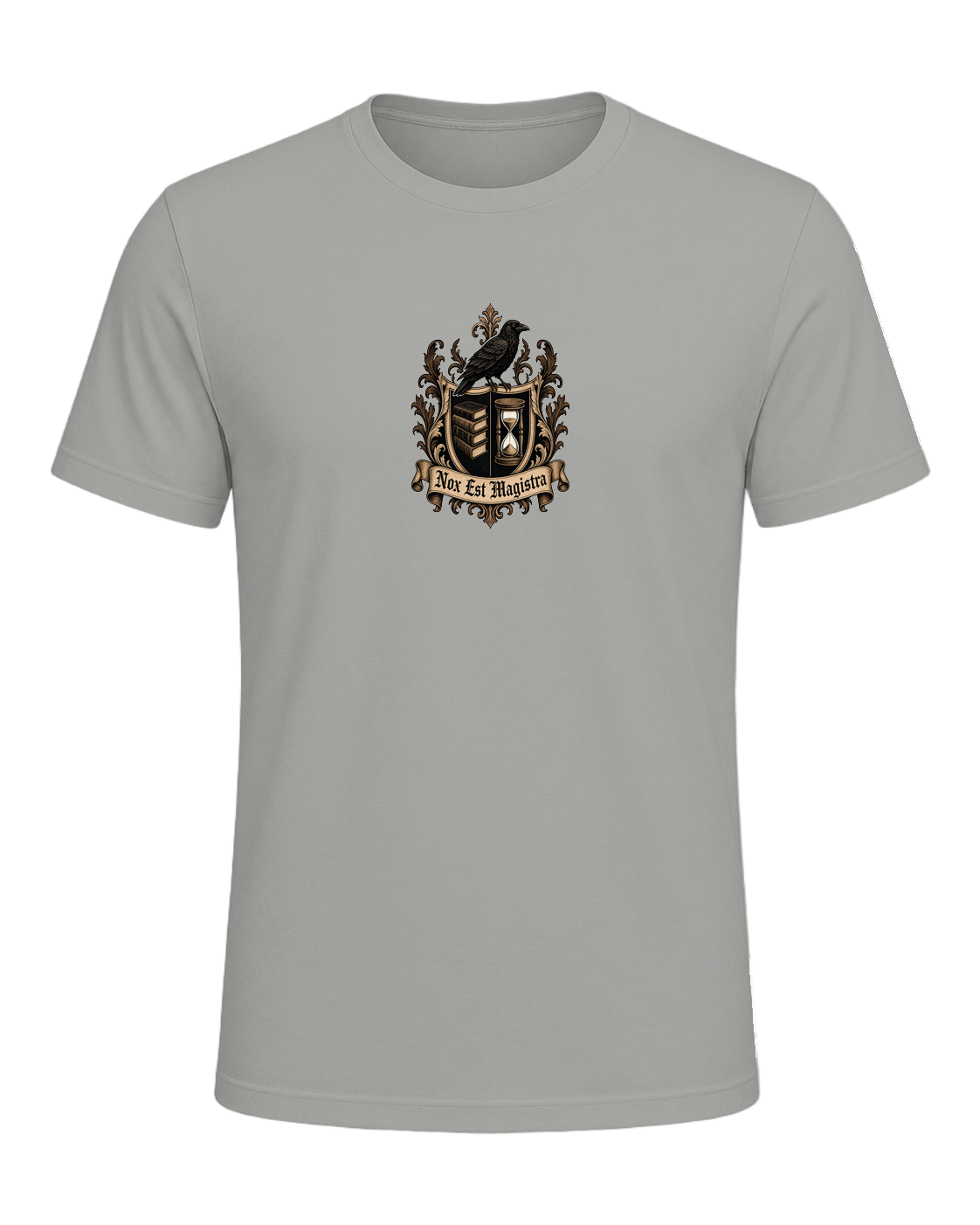 Latin Motto Crest — Gray