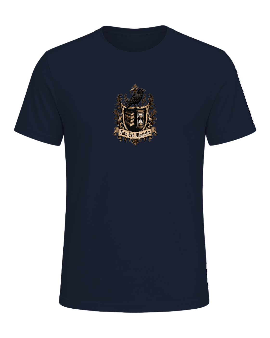 Latin Motto Crest — Navy