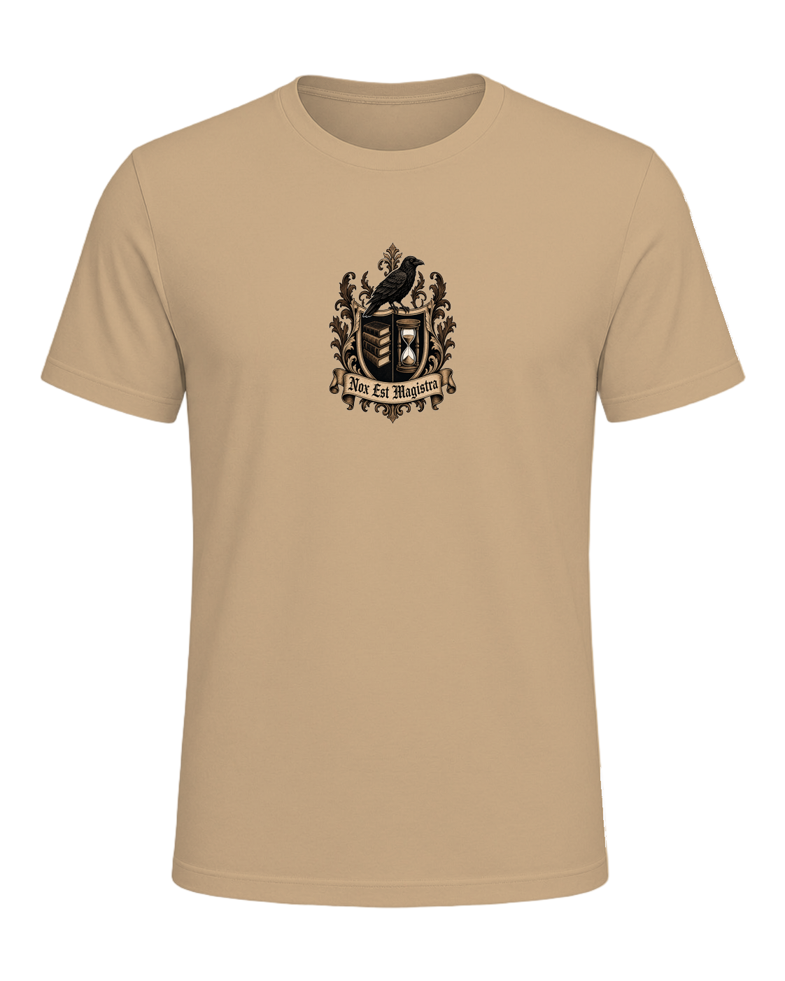 Latin Motto Crest — Tan