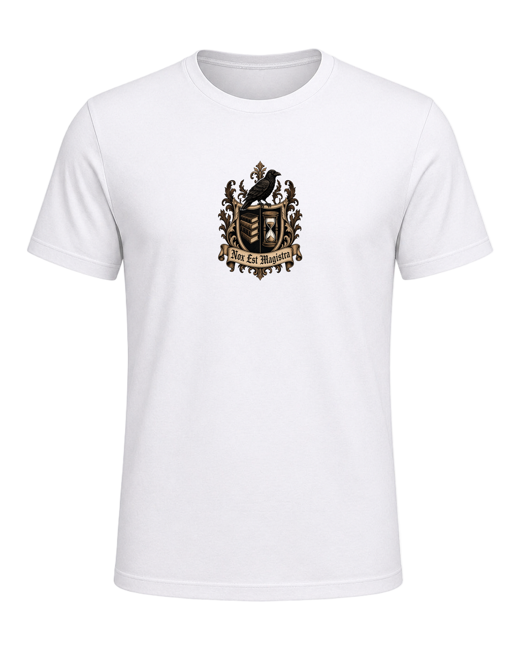 Latin Motto Crest — White