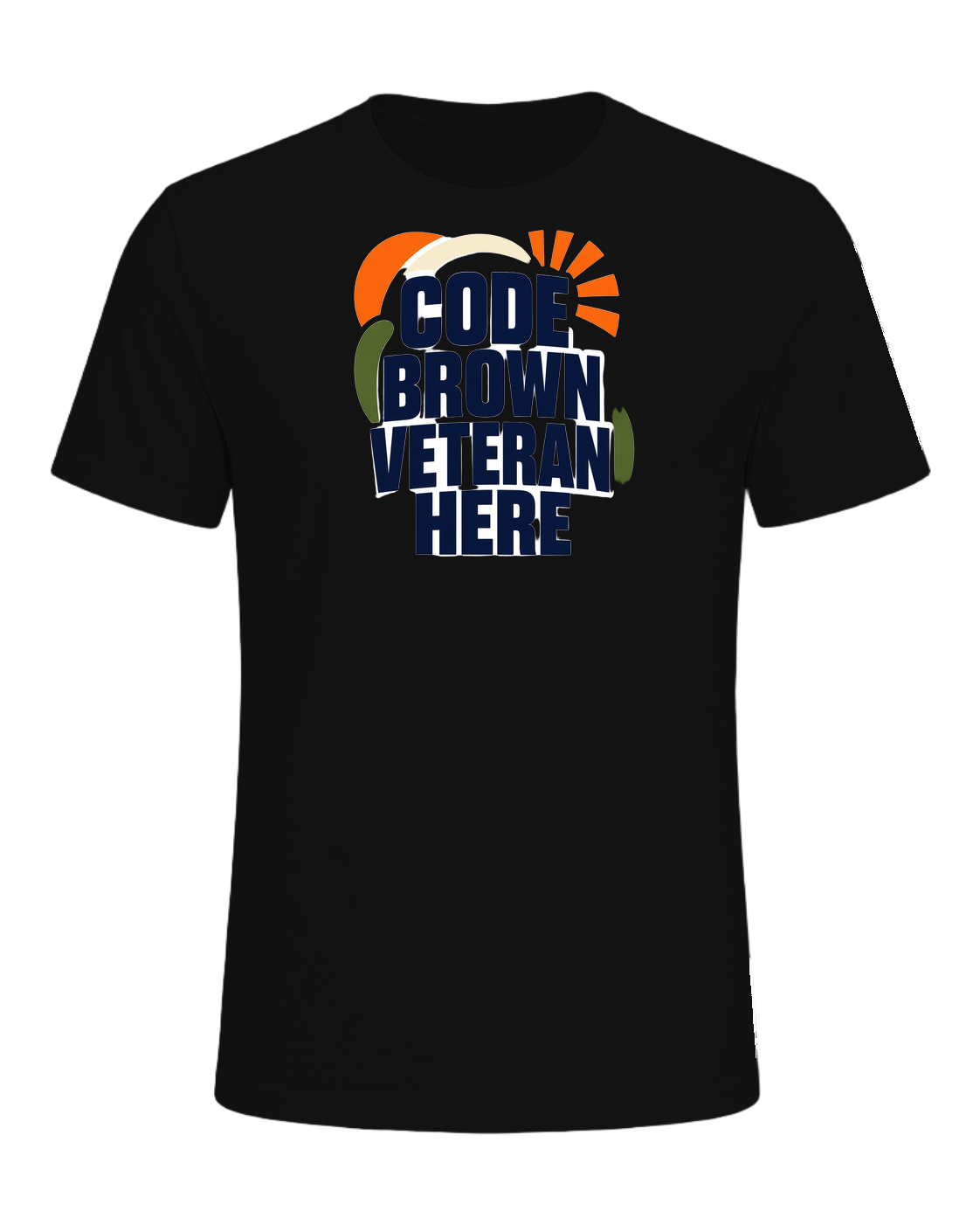 CODE BROWN VETERAN HERE — Vintage Black