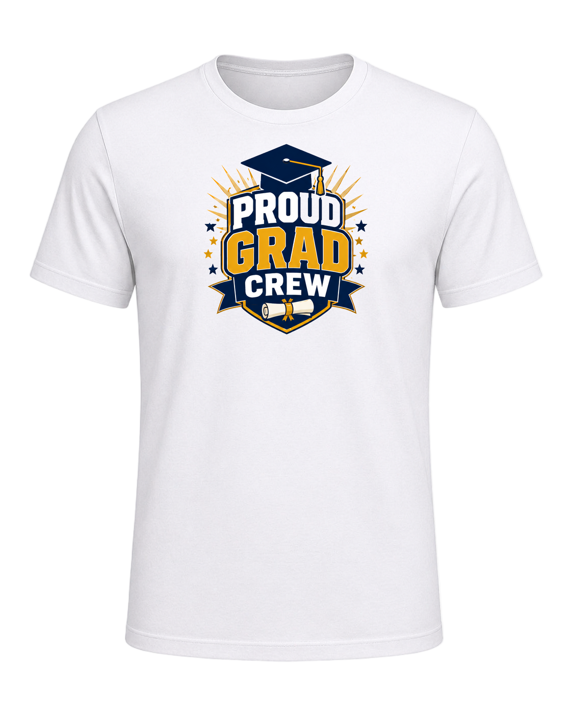 PROUD GRAD CREW — White