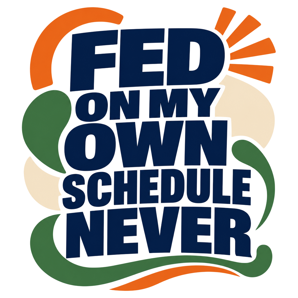 FED ON MY OWN SCHEDULE NEVER