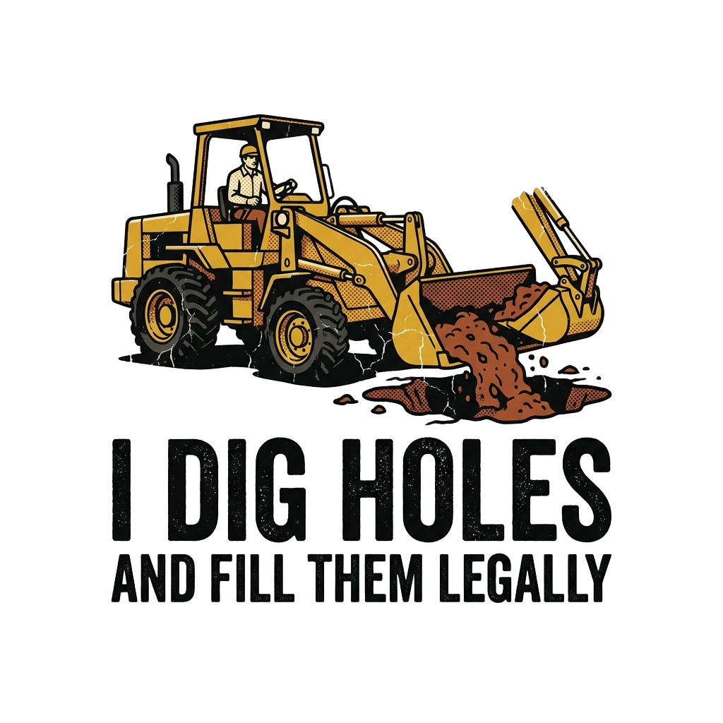 I dig holes and fill them legally
