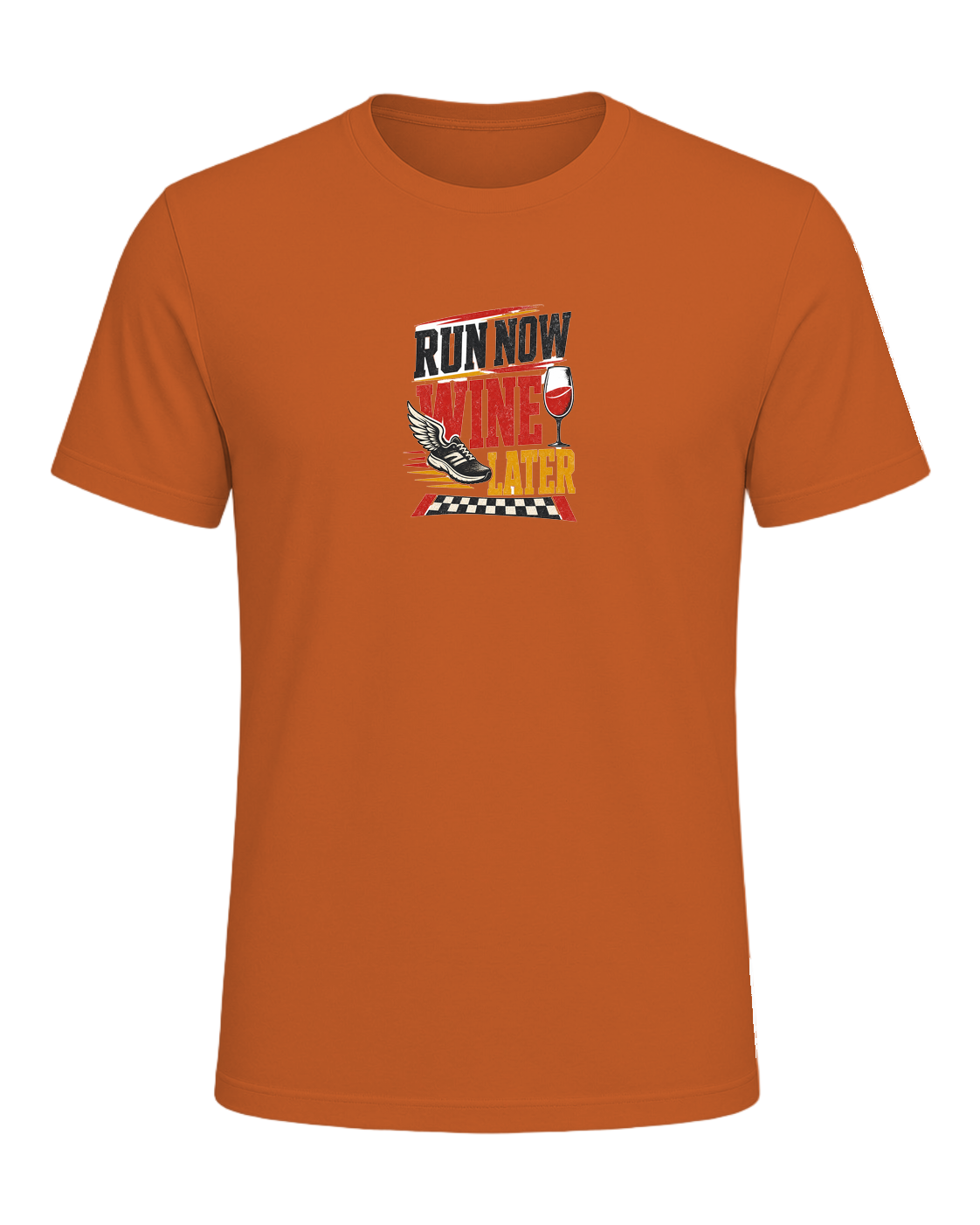RUN NOW WINE LATER — Orange