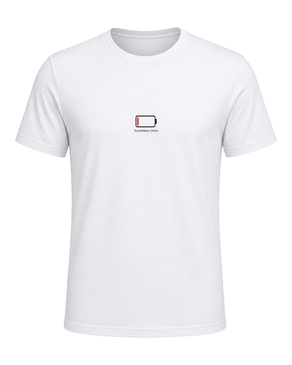 Social Battery Empty — White